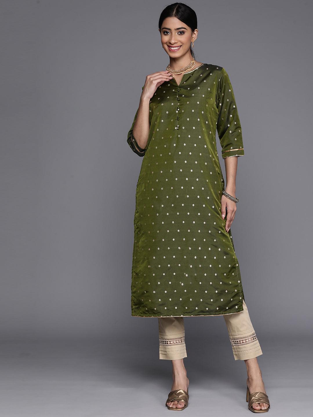 Libas olive green on sale kurta