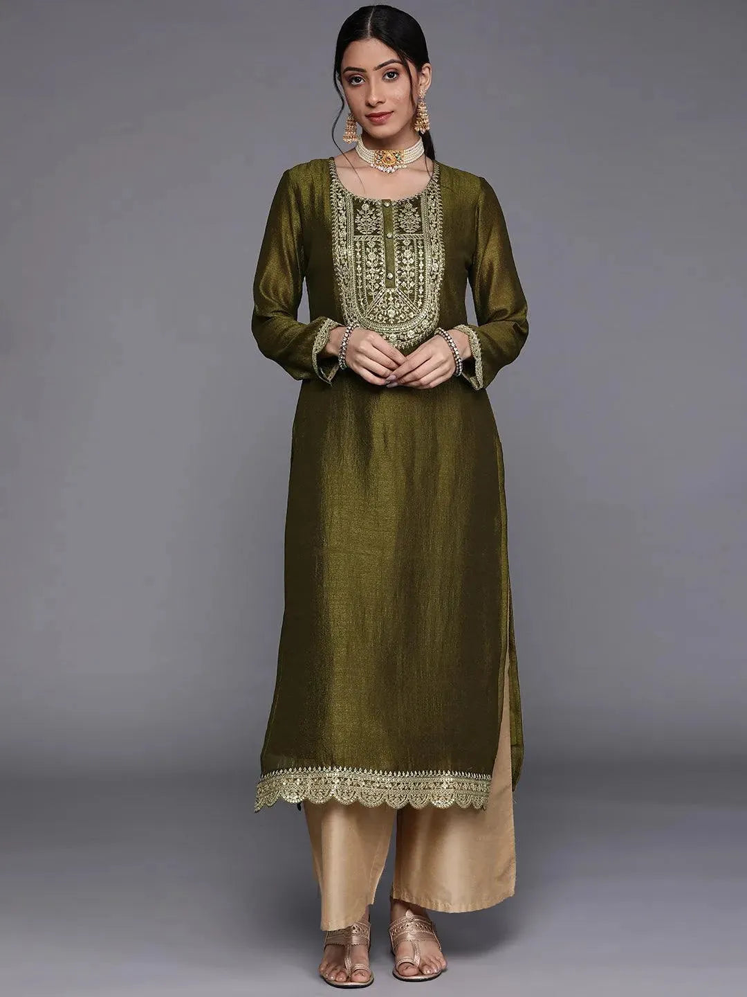 Libas olive 2024 green kurta