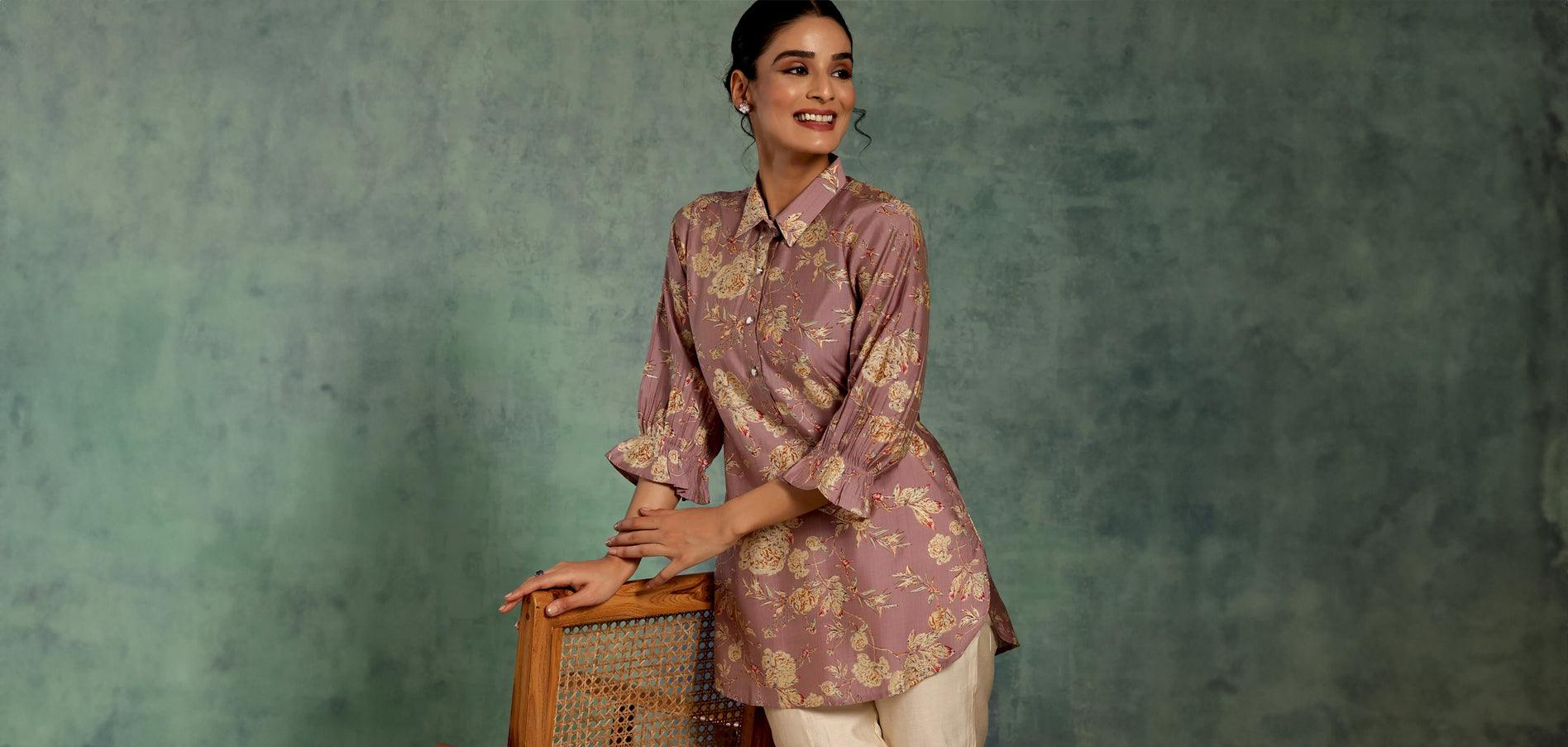 Trendy Collar Neck Kurti Designs | Libas