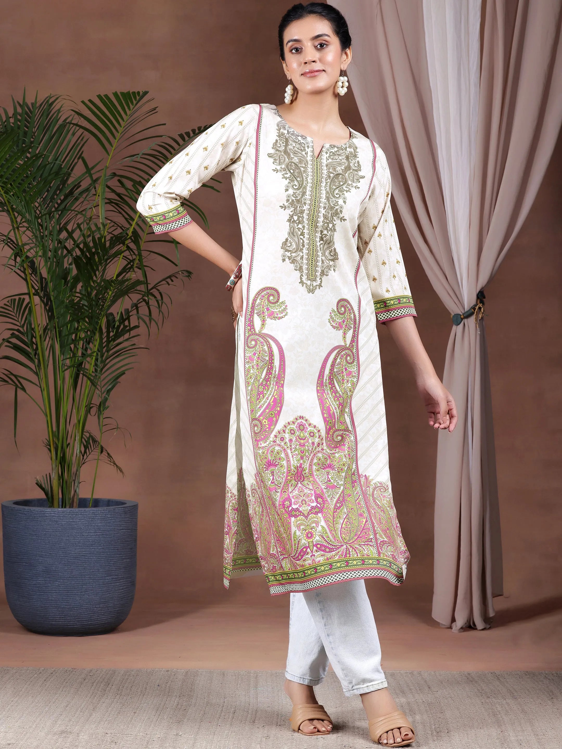 Beige kurtis online hotsell