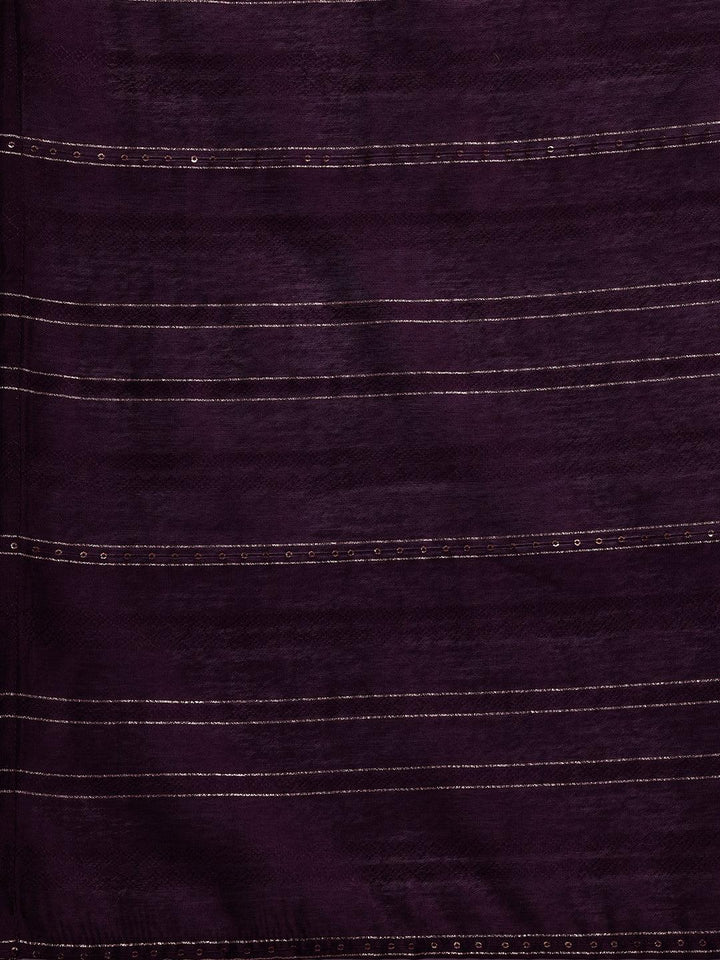 Plus Size Purple Yoke Design Silk Blend Straight Suit With Dupatta - Libas