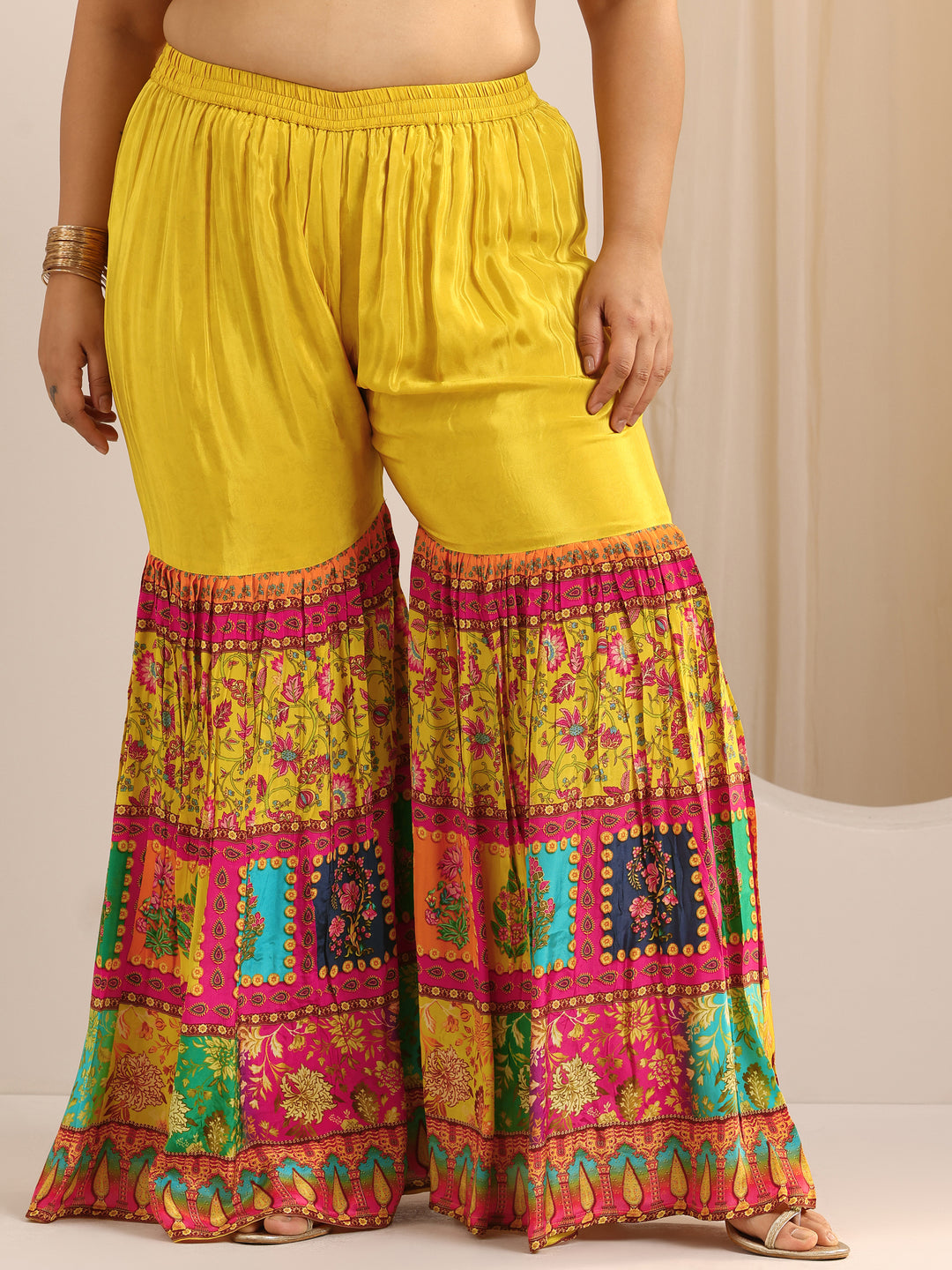  Plus Size Mustard Embroidered Silk Blend Straight Suit Set With Dupatta 