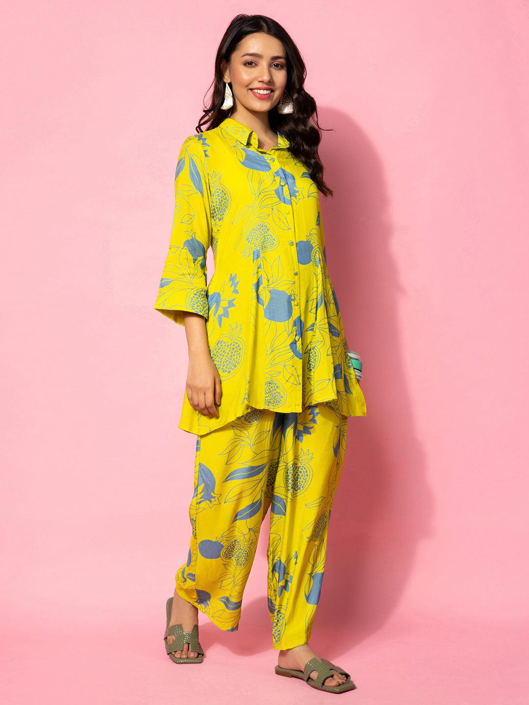 Green Printed Cotton Co-Ords - Libas