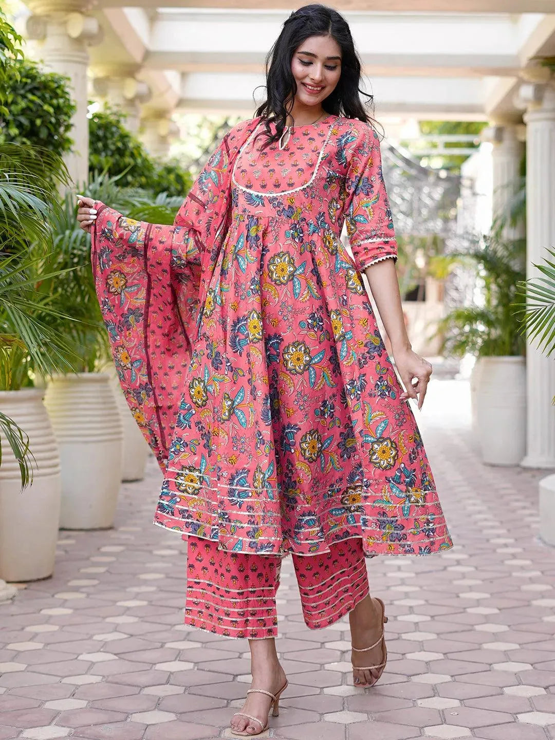 

Buy Pink Printed Cotton Suit Set - 33124O- | Libas Ethnic Wear Online