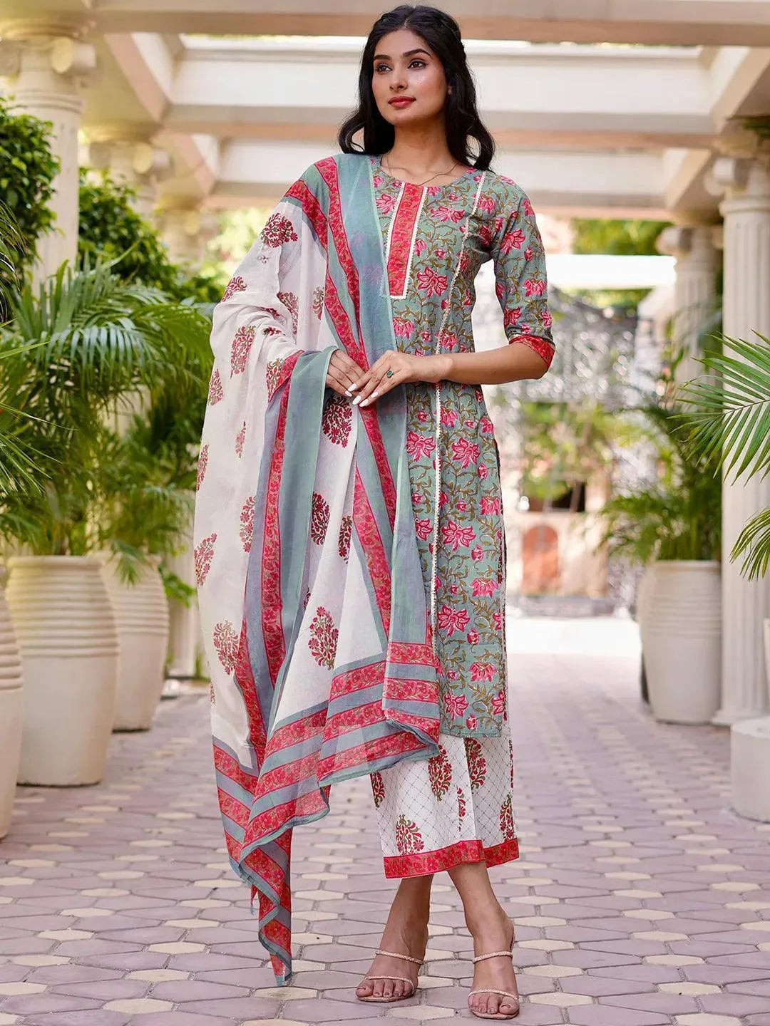 

Buy Grey Printed Cotton Suit Set - 33151O- | Libas Ethnic Wear Online