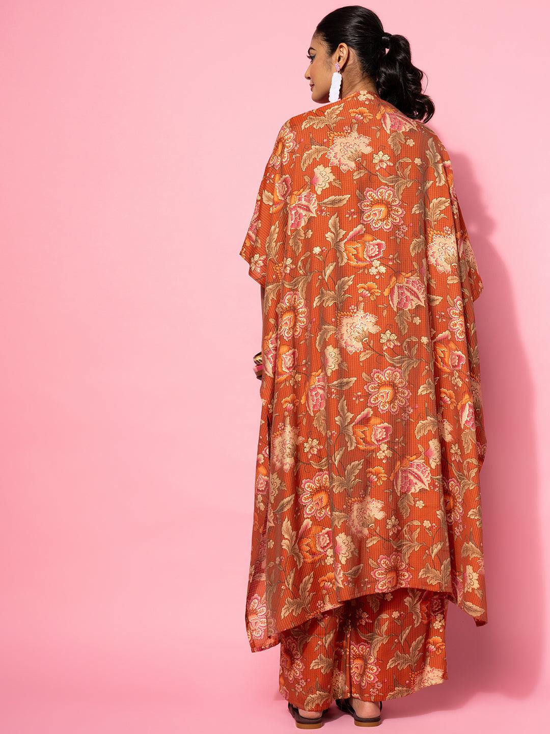 Rust Printed Cotton Co-Ords - Libas 