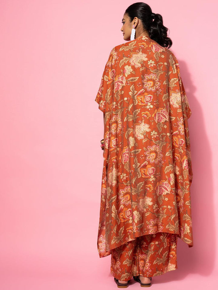 Rust Printed Cotton Co-Ords - Libas