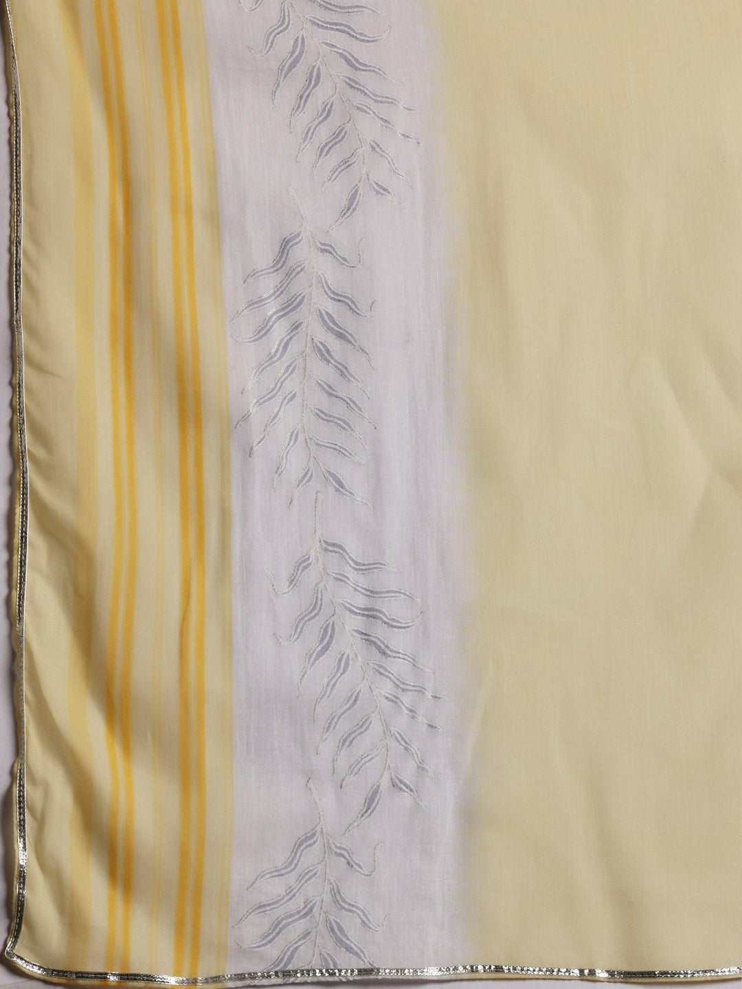 Mahnoor Yellow Printed Cotton A-Line Kurta With Palazzos & Dupatta - Libas 