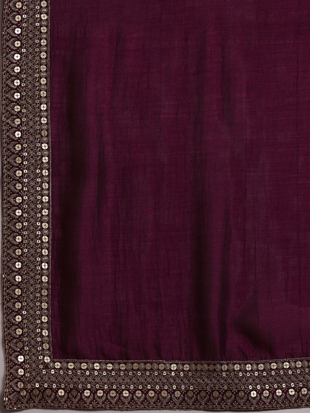 Maroon Embroidered Silk Blend Straight Suit With Dupatta - Libas