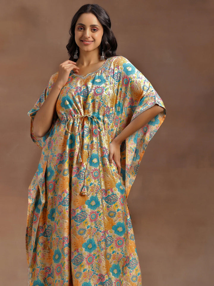 Multicoloured Printed Silk Blend Co-Ords - Libas