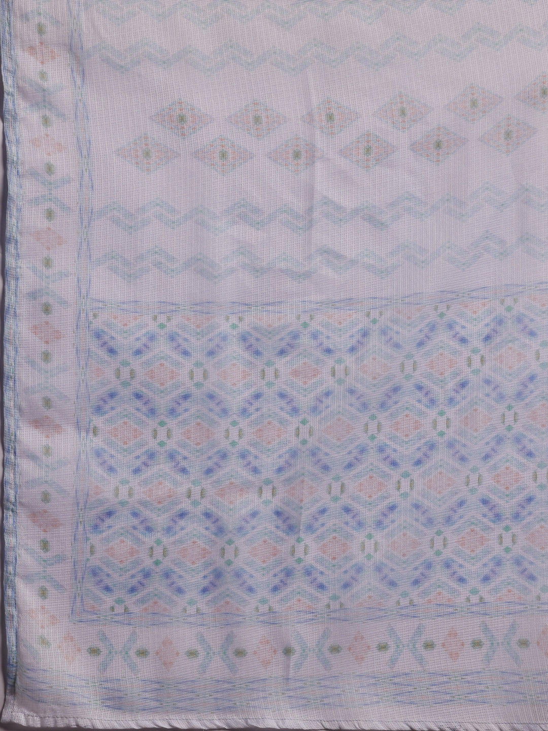 Sky Blue Embroidered Cotton Blend Straight Suit With Dupatta - Libas 