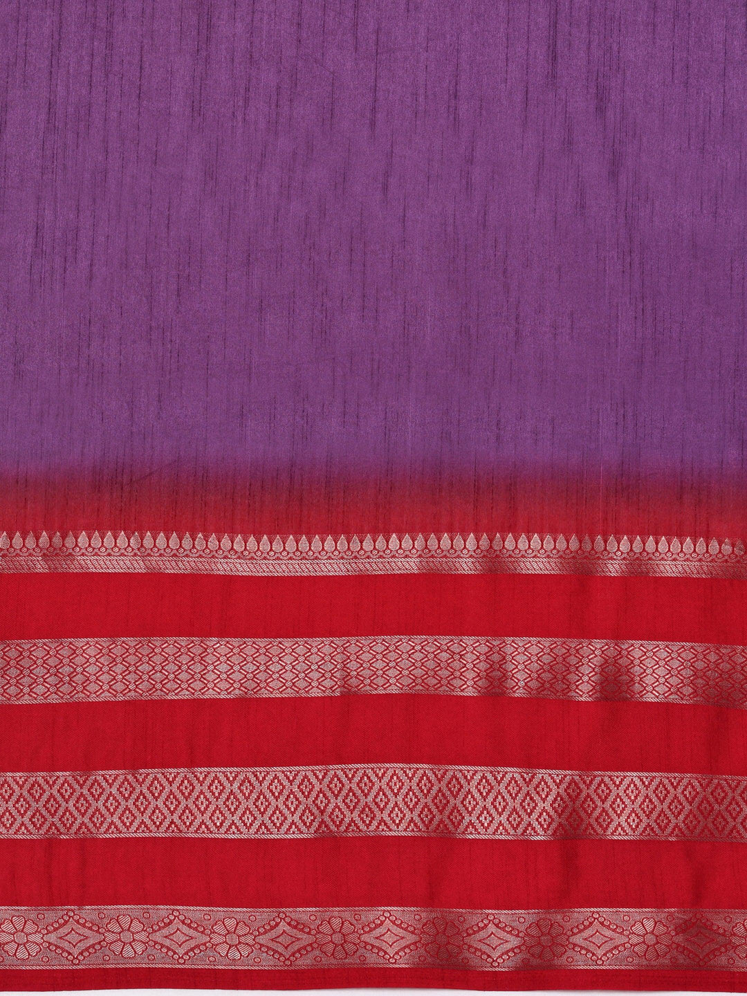 Lavender Printed Silk Blend Saree With Unstitched Blouse Piece - Libas