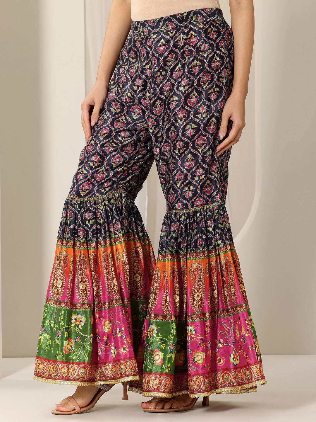  Multi Printed Chinon Straight Suit Set With Dupatta 