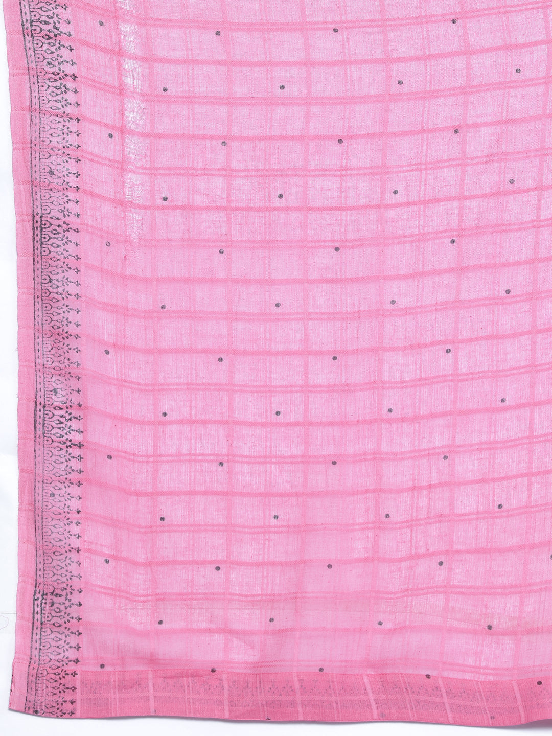  Pink Woven Design Cotton Straight Suit With Dupatta 