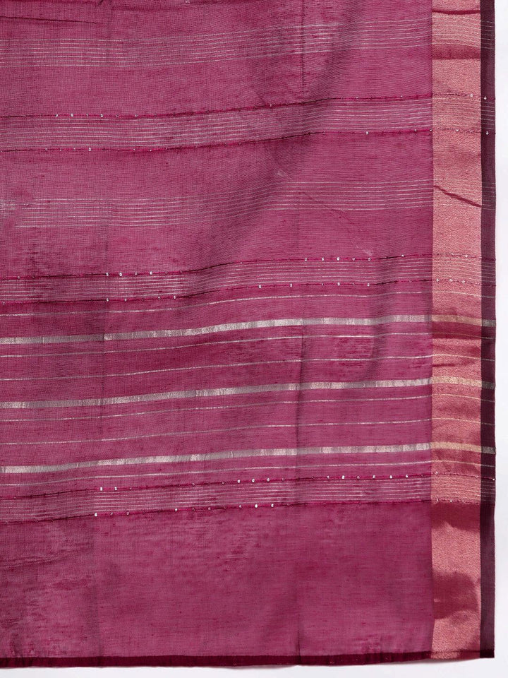 Pink Solid Silk Blend Straight Suit With Dupatta - Libas