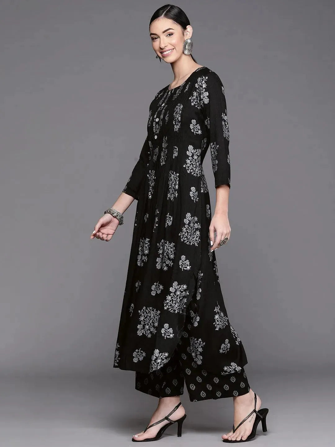 

Buy Black Printed Rayon Kurta - 23323O- | Libas Ethnic Wear Online