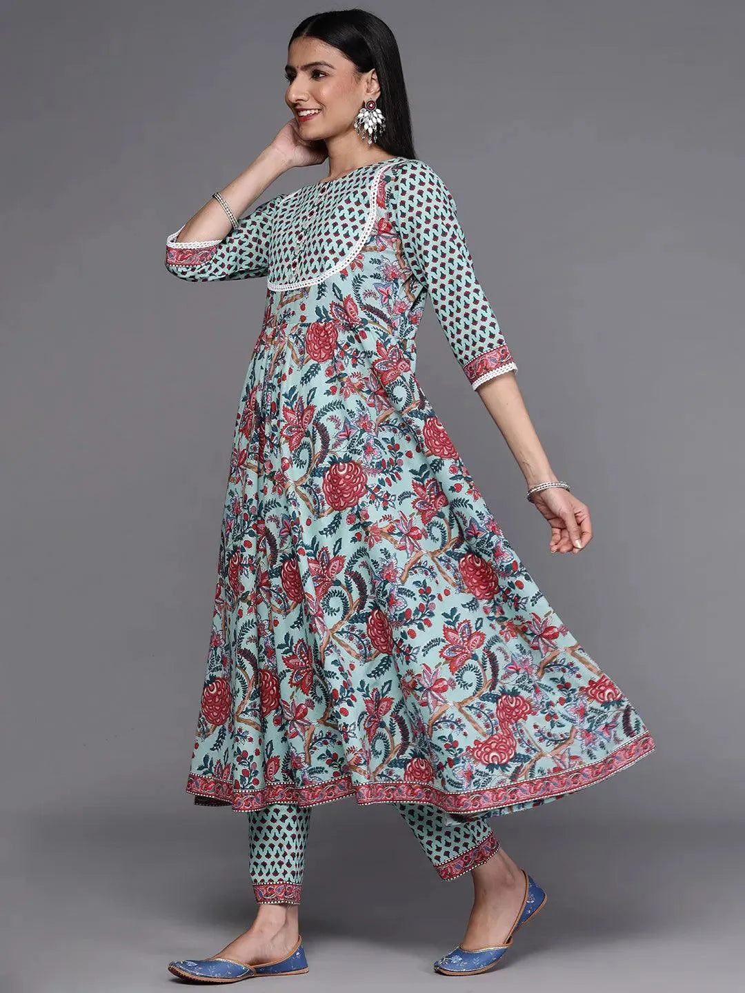 

Buy Blue Printed Cotton Suit Set - 33167O- | Libas Ethnic Wear Online