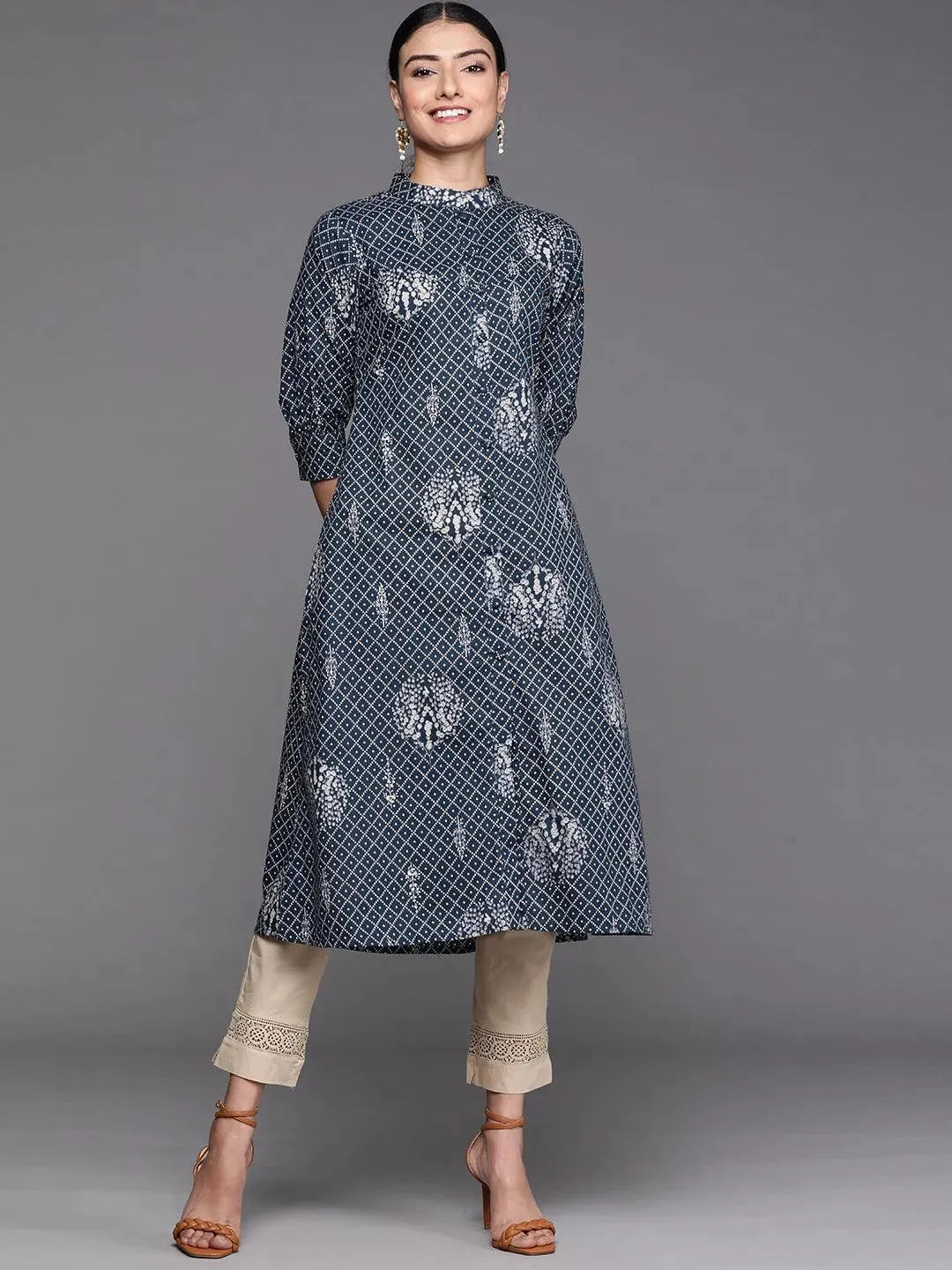 

Buy Blue Printed Cotton Kurta - 23123O- | Libas Ethnic Wear Online