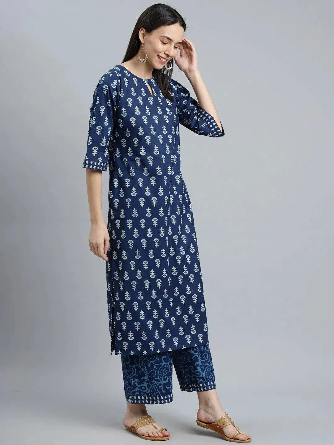 

Buy Blue Printed Cotton Suit Set - 20158O-XXL | Libas Ethnic Wear Online