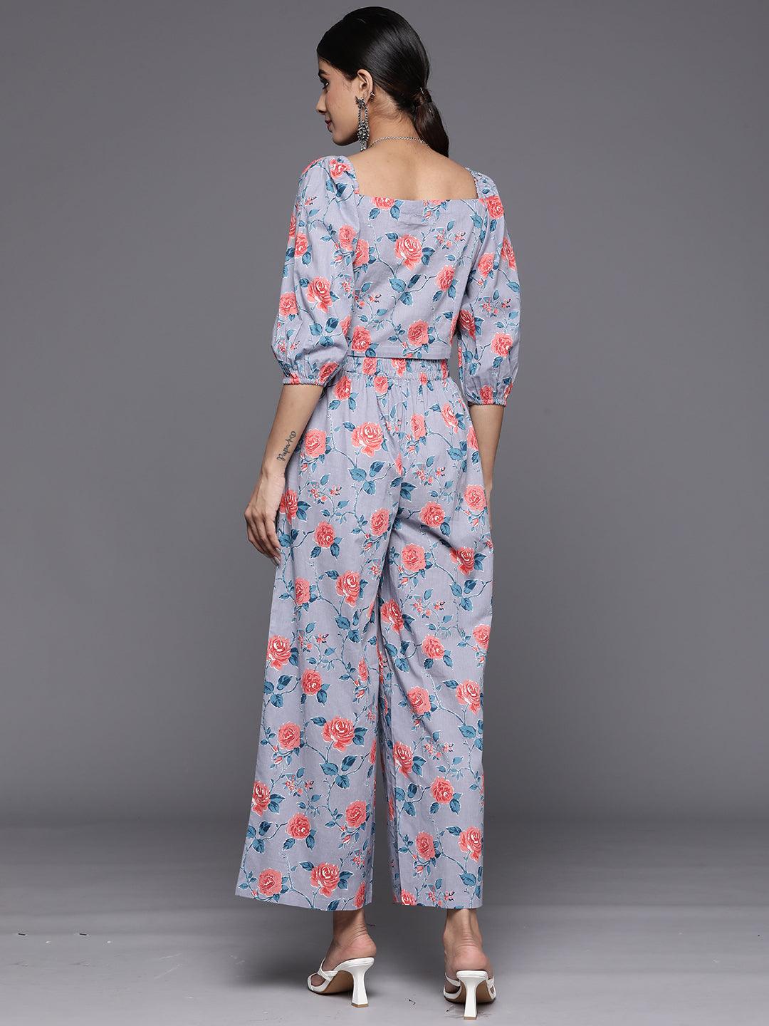 Blue Printed Cotton Co-Ords - Libas