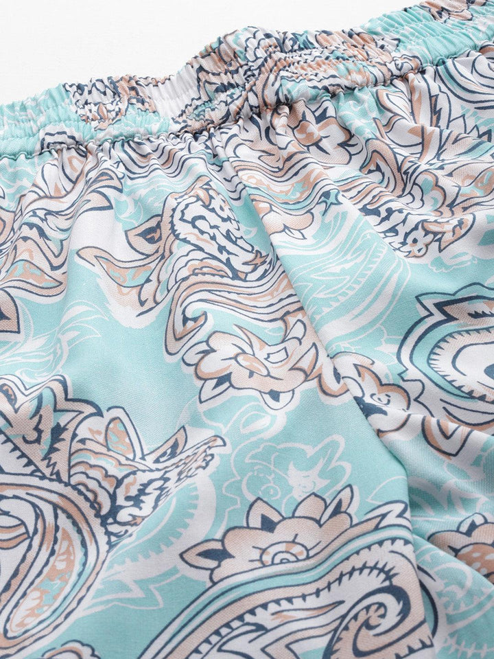 Blue Printed Rayon Co-Ords - Libas