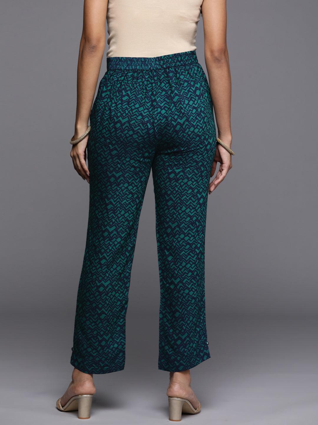 block print cotton harem trousers  From The Source