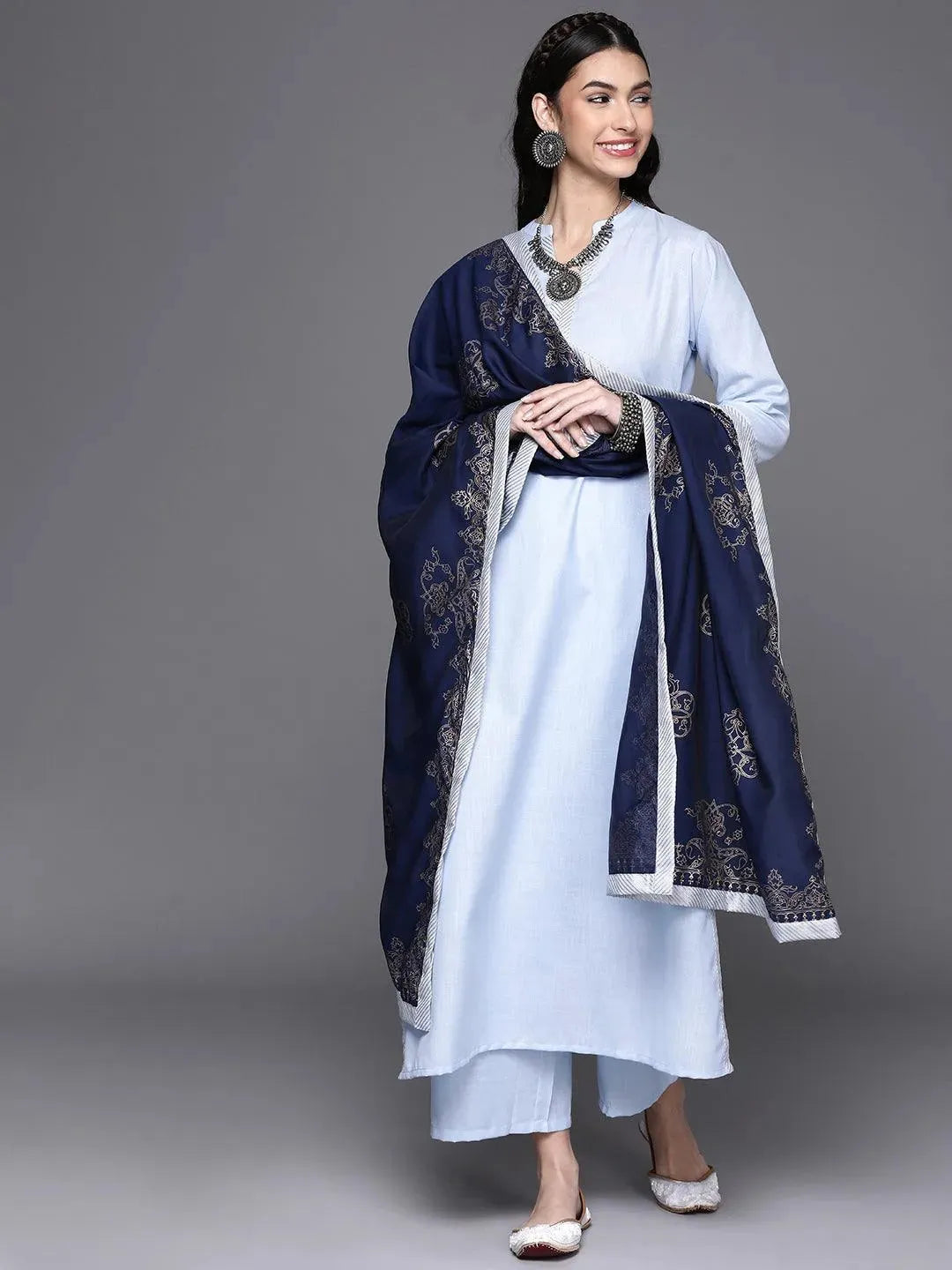 

Buy Blue Solid Cotton Suit Set - 20190-XS | Libas Ethnic Wear Online