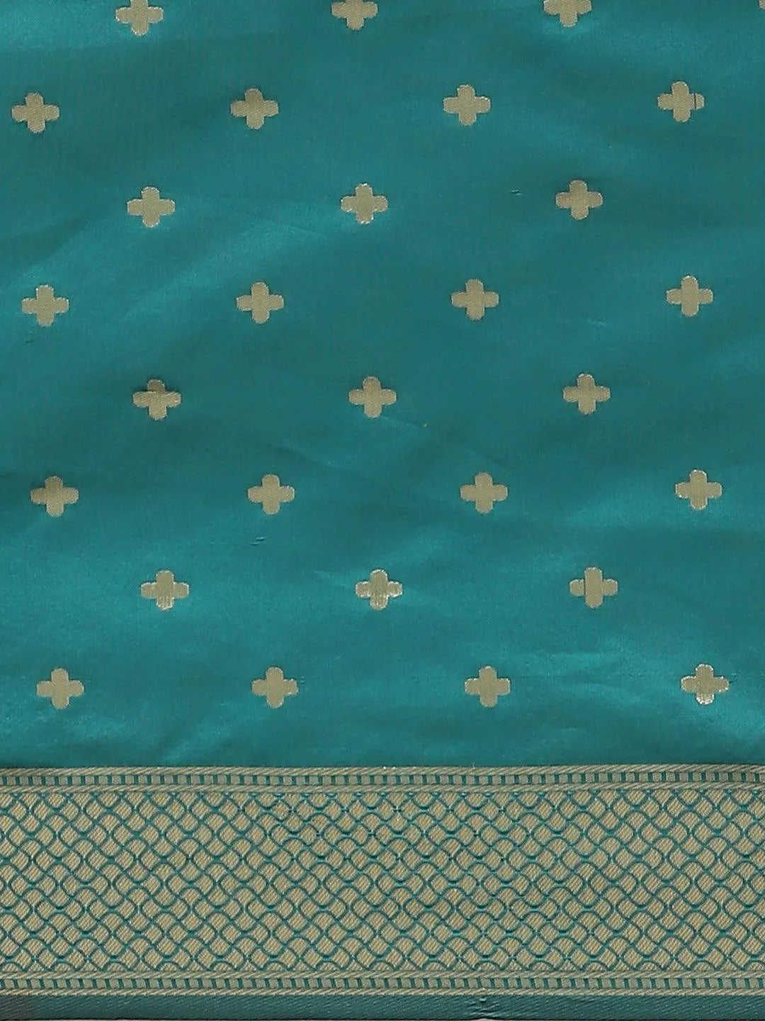 Blue Woven Design Silk Saree - Libas