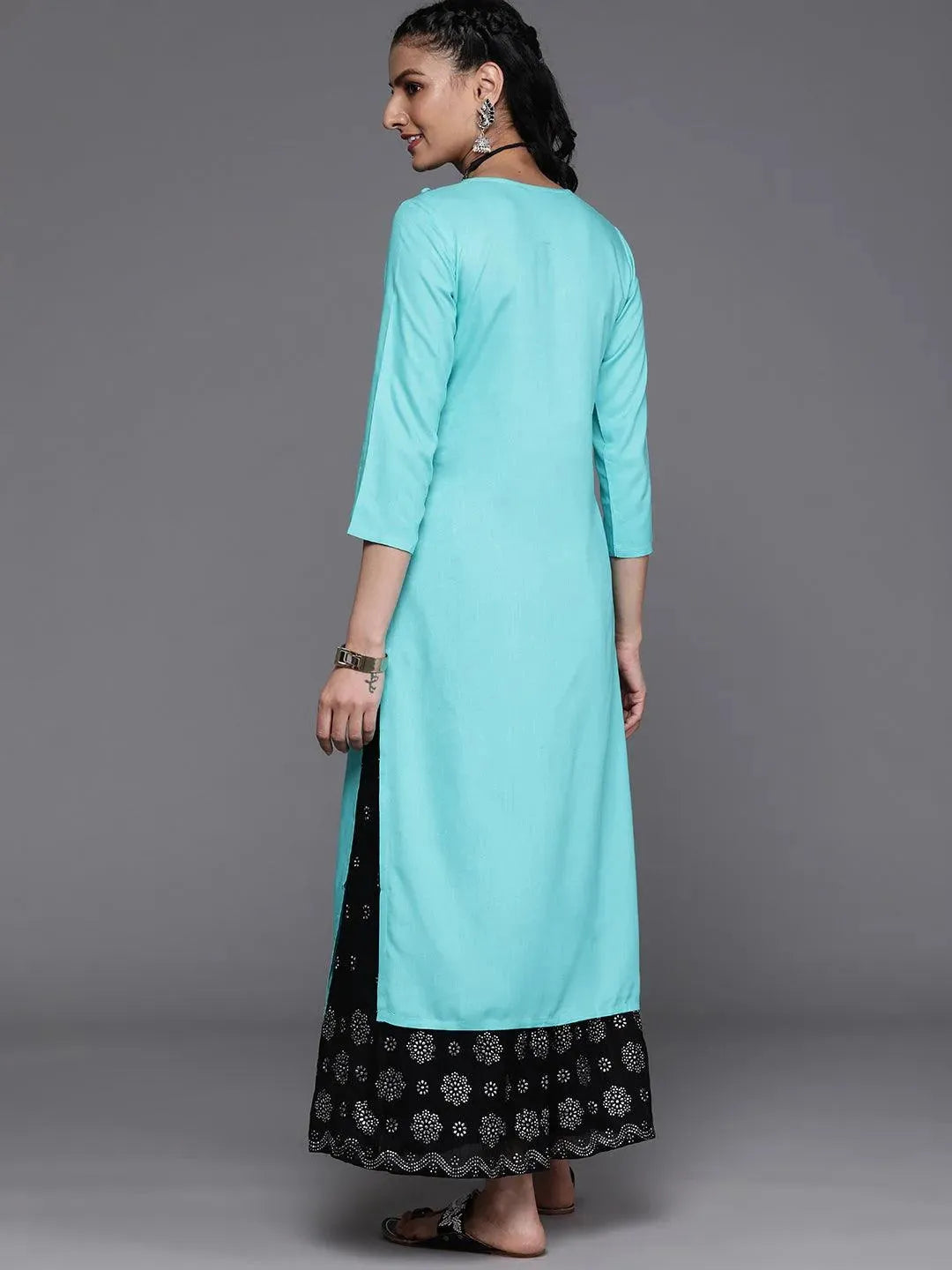 

Buy Blue Yoke Design Rayon Kurta - 23482- | Libas Ethnic Wear Online