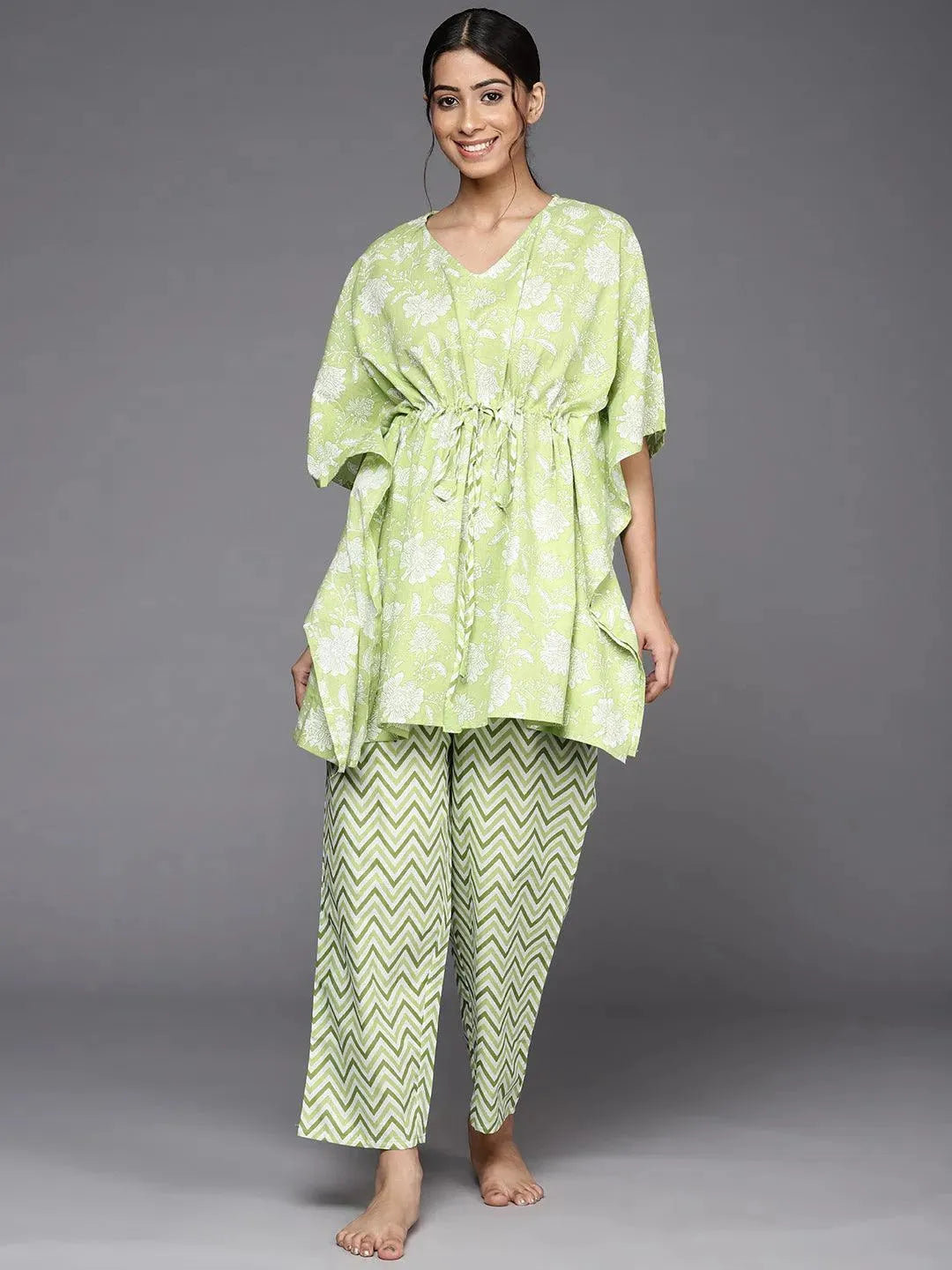 

Buy Green Printed Cotton Night Suit - 50046- | Libas Ethnic Wear Online