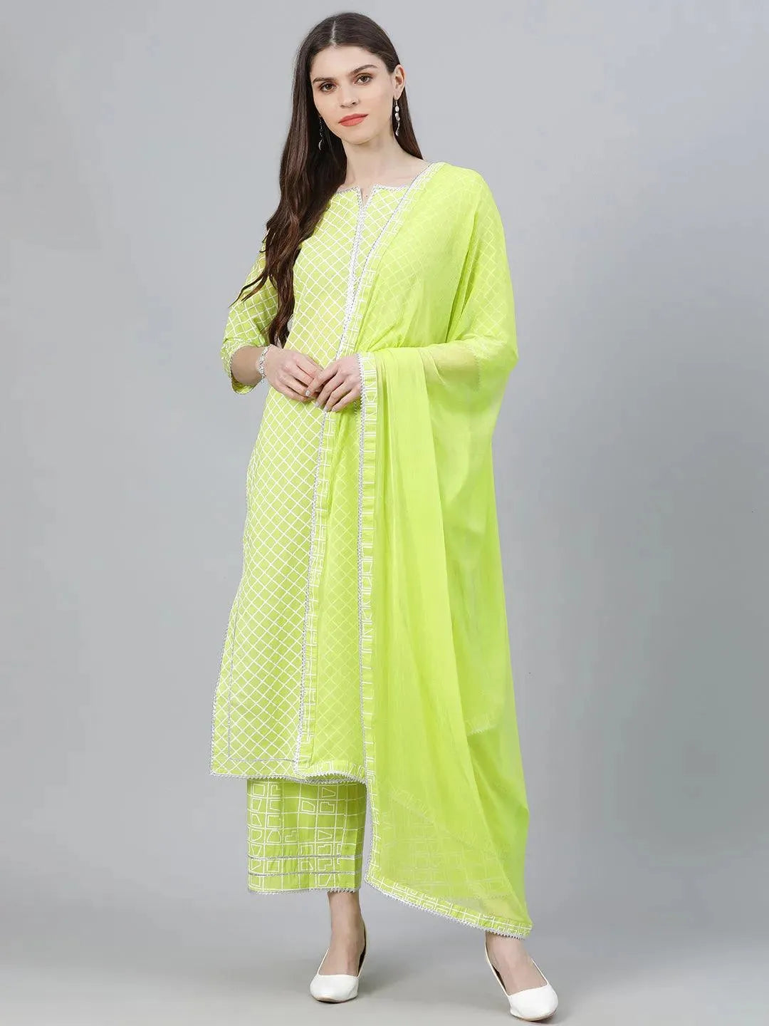 

Buy Green Printed Cotton Suit Set - 6915-XS | Libas Ethnic Wear Online