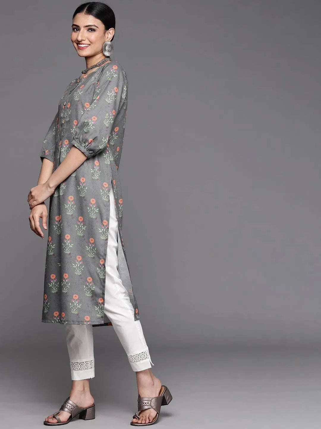 

Buy Grey Printed Cotton Kurta - 23445O-XXL | Libas Ethnic Wear Online