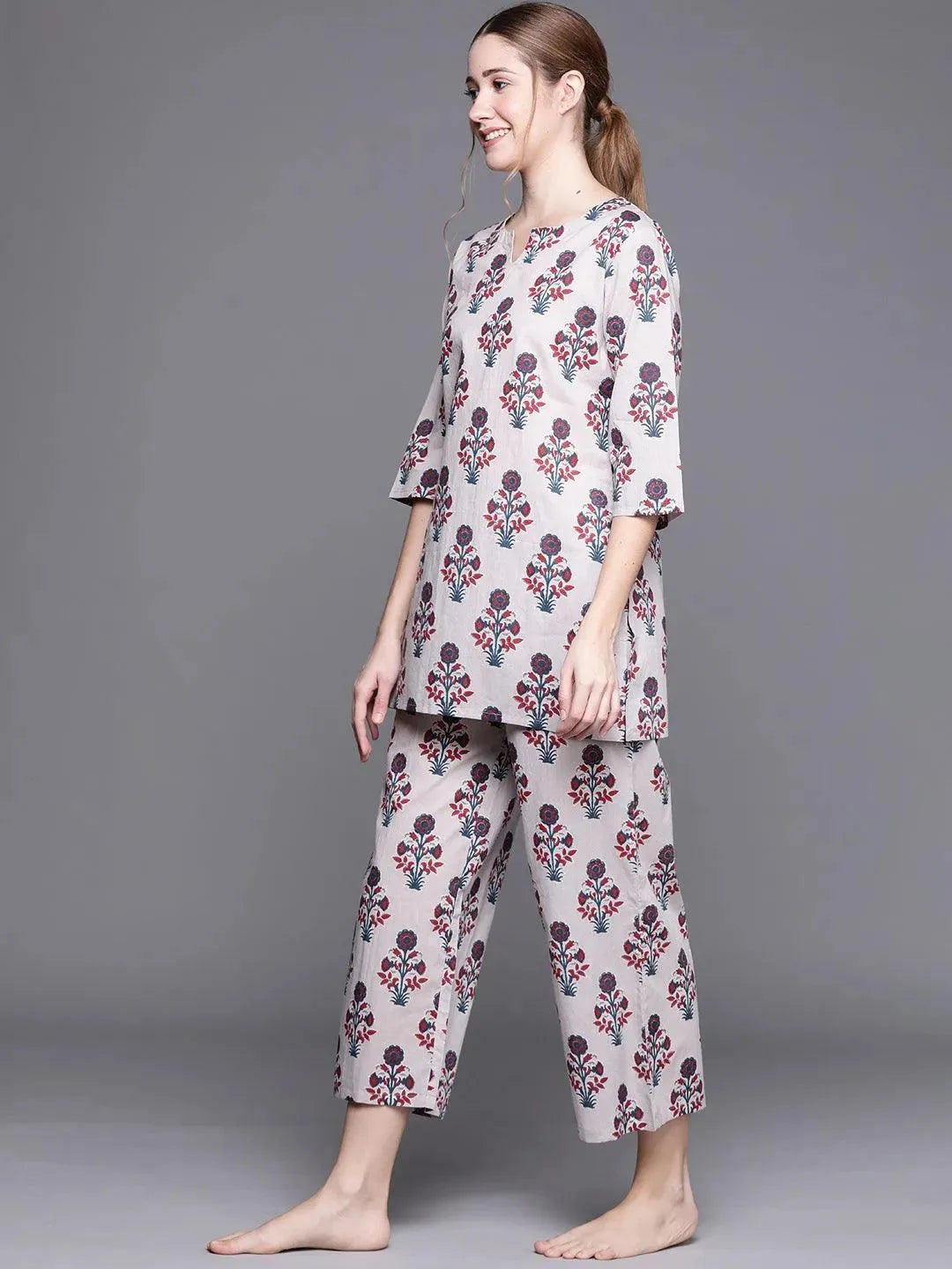 

Buy Grey Printed Cotton Night Suit - 50011-XXL | Libas Ethnic Wear Online