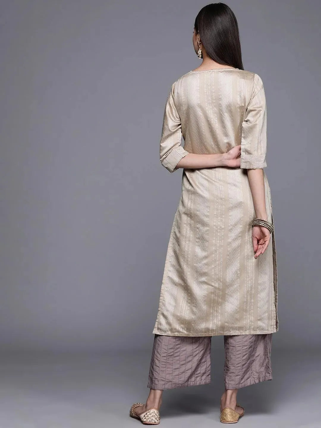 

Buy Grey Woven Design Chanderi Silk Kurta - 22107O-XS | Libas Ethnic Wear Online