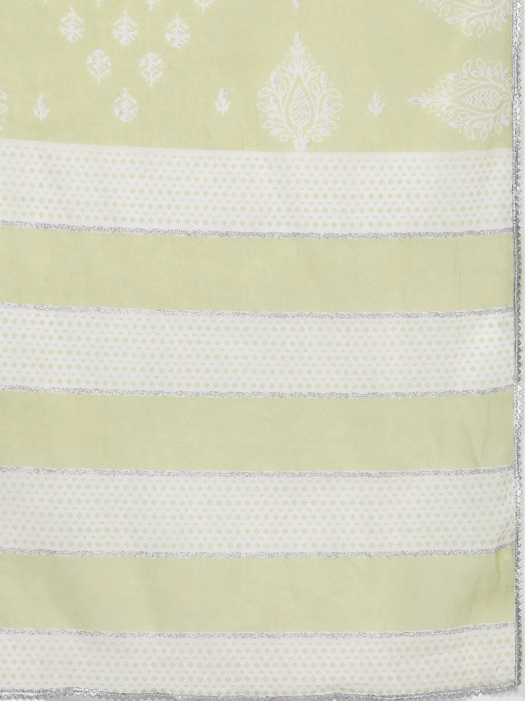 Lime Green Yoke Design Cotton Straight Suit Set - Libas