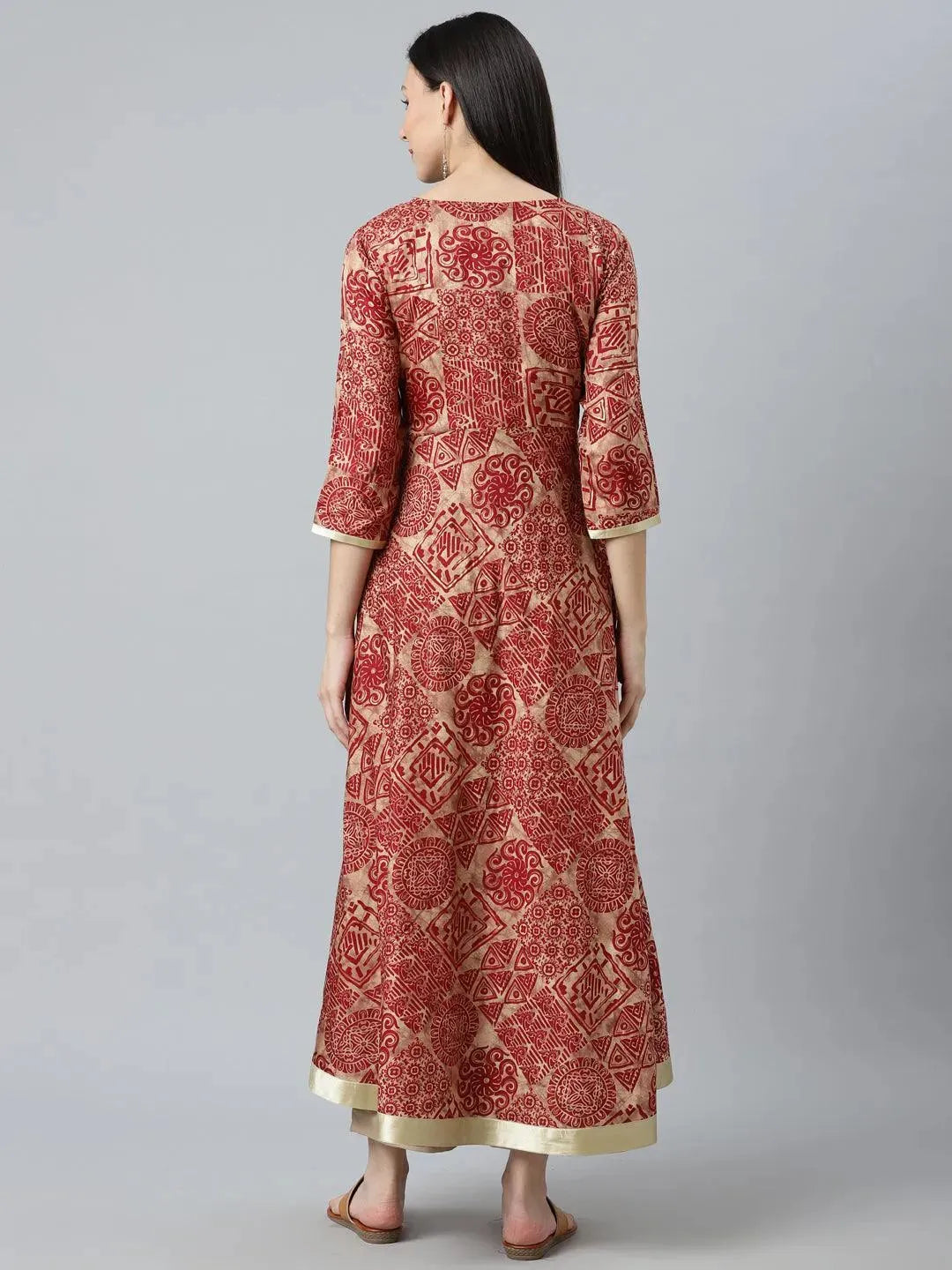 

Buy Maroon Printed Silk Kurta - 22055-XXL | Libas Ethnic Wear Online