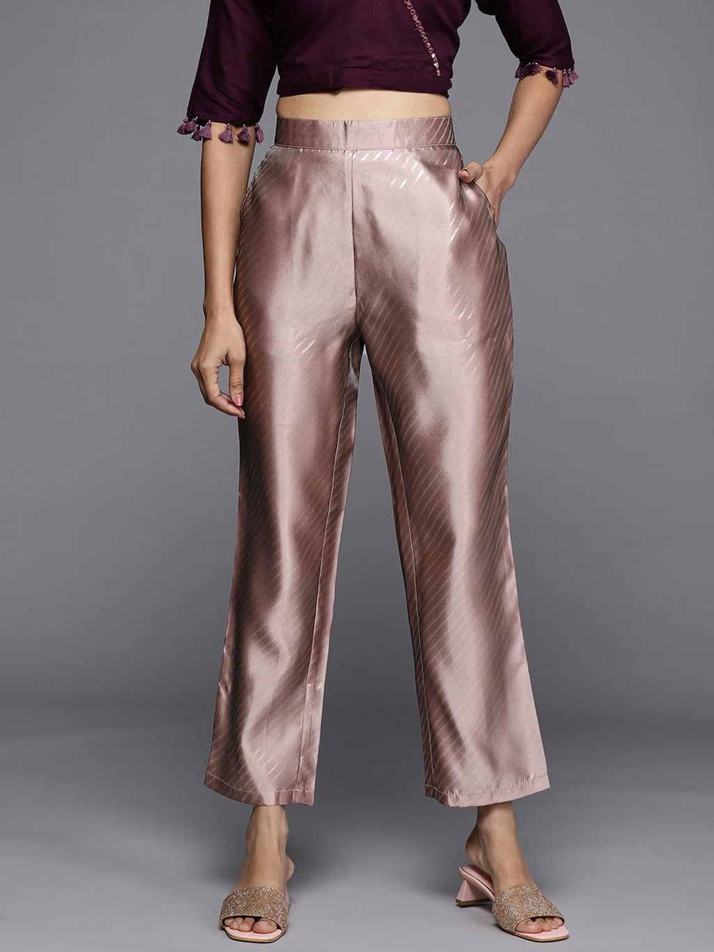 Buy Raw Silk Trousers for Women Online from India's Luxury Designers 2024