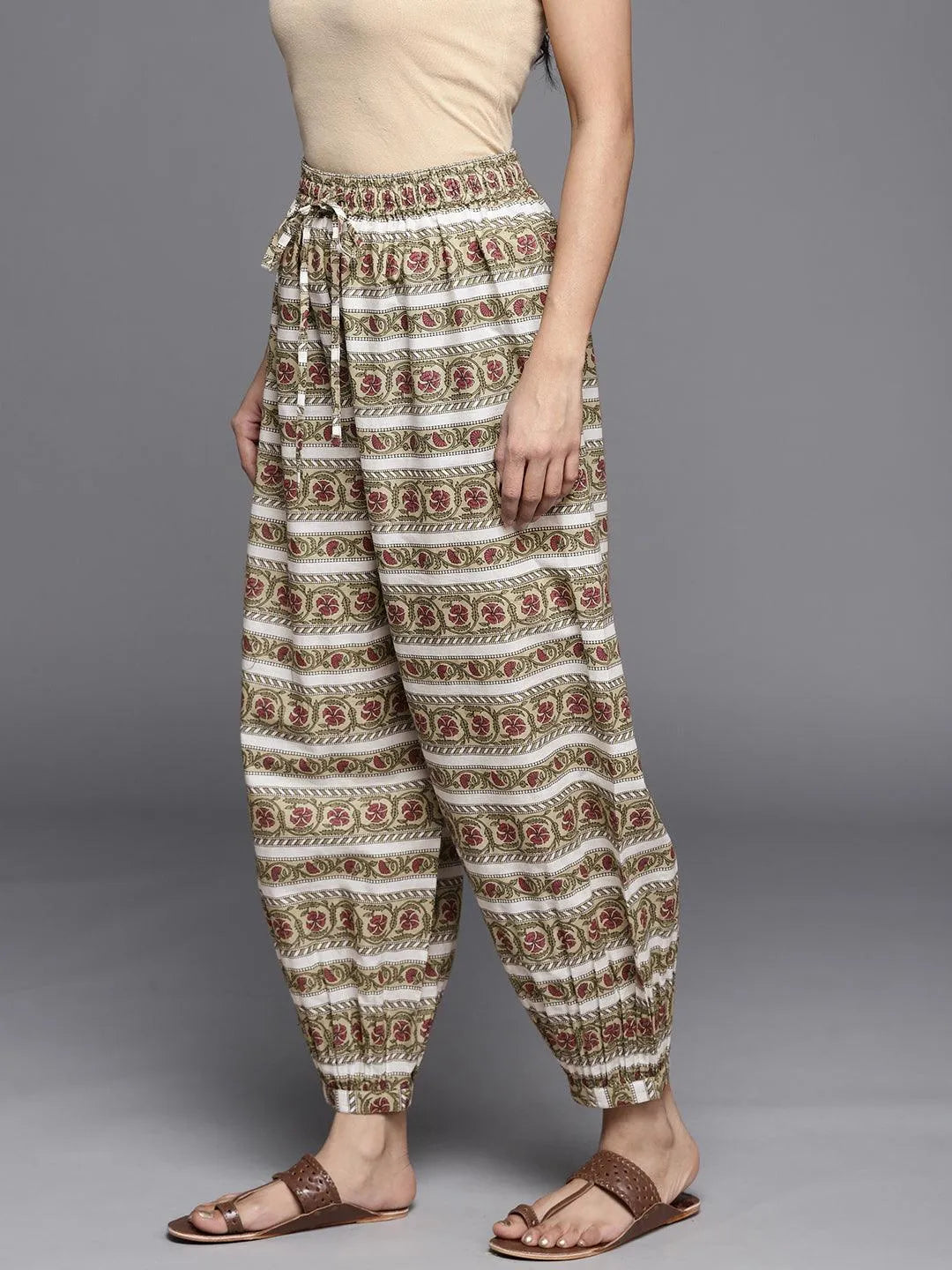 Multi Printed Cotton Salwar Pants - Libas