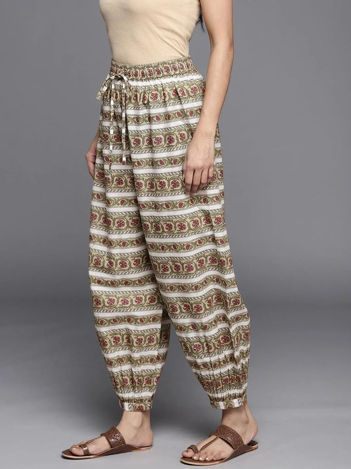 Multi Printed Cotton Salwar Pants - Libas