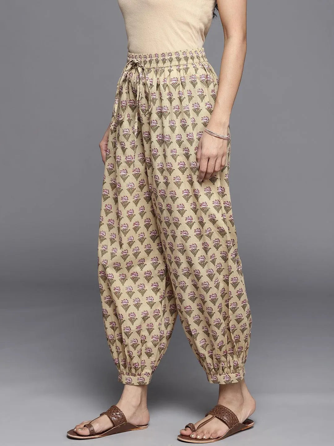 Multi Printed Cotton Salwar Pants - Libas