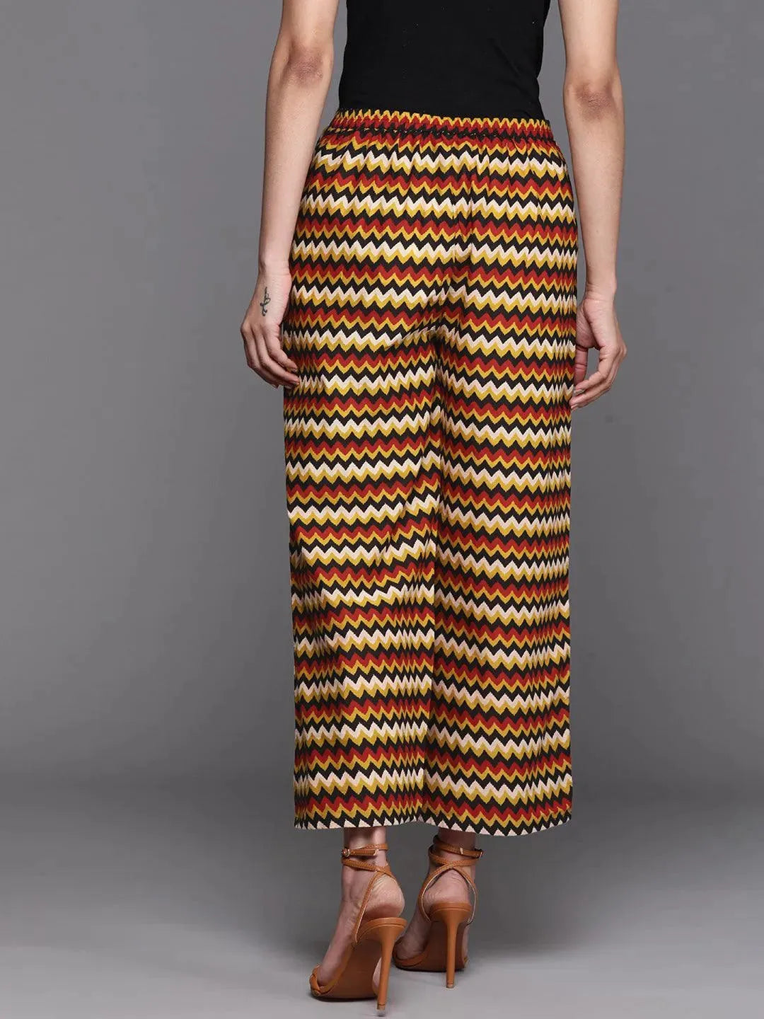 

Multicoloured Printed Cotton Palazzos