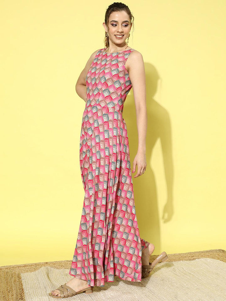 Multicoloured Printed Rayon Jumpsuit - Libas