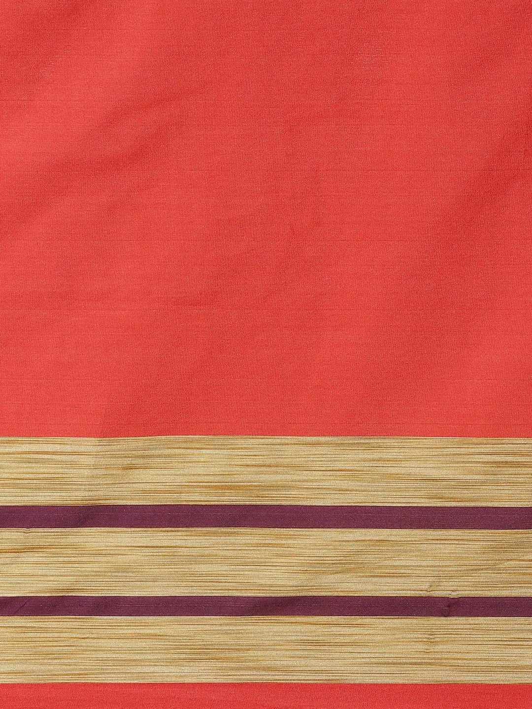 Multicoloured Striped Polyester Silk Saree - Libas