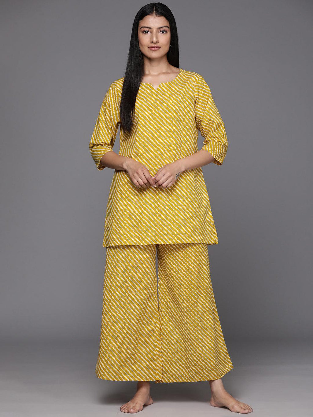 Yellow Silk Blend Printed SuitM in 2024