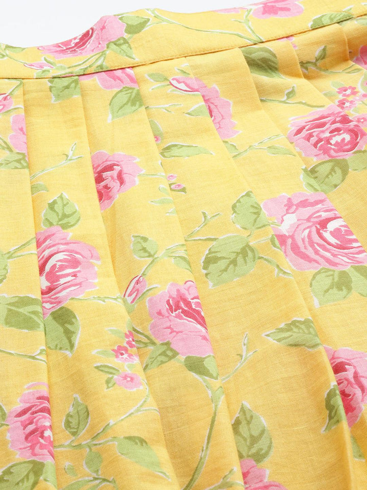 Mustard Printed Cotton Co-Ords - Libas