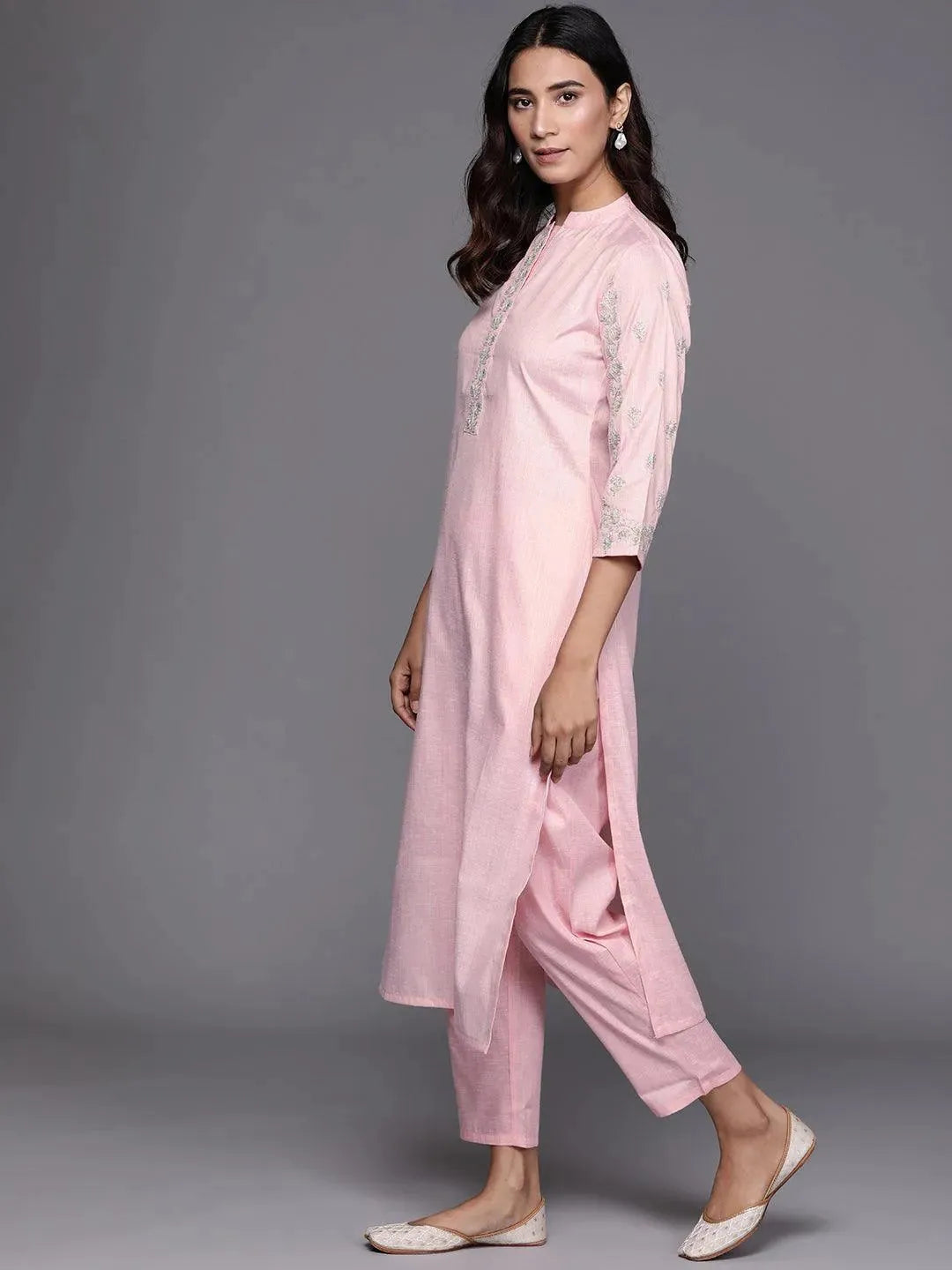 

Buy Pink Embroidered Pure Cotton Suit Set - 20286O- | Libas Ethnic Wear Online