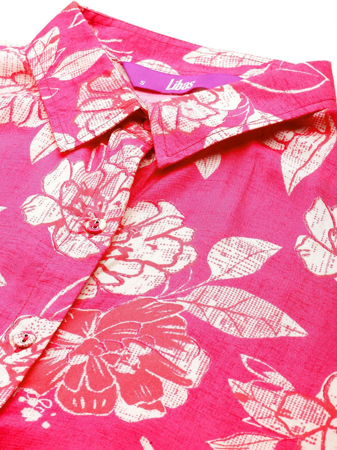 Pink Printed Cotton Co-Ords