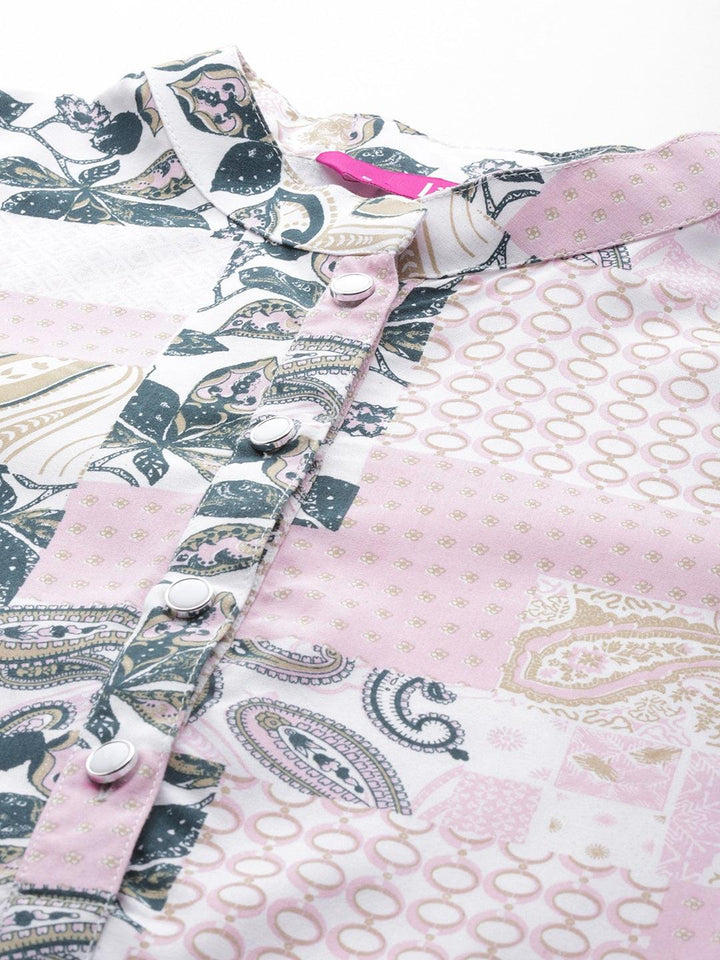 Pink Printed Rayon Co-Ords - Libas