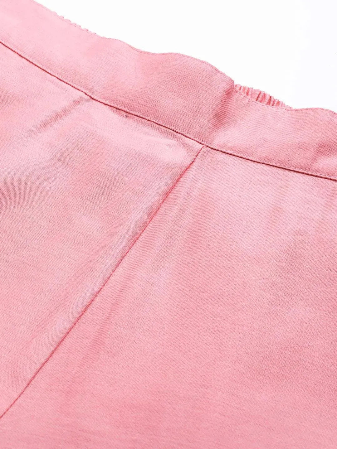 

Pink Solid Silk Trousers