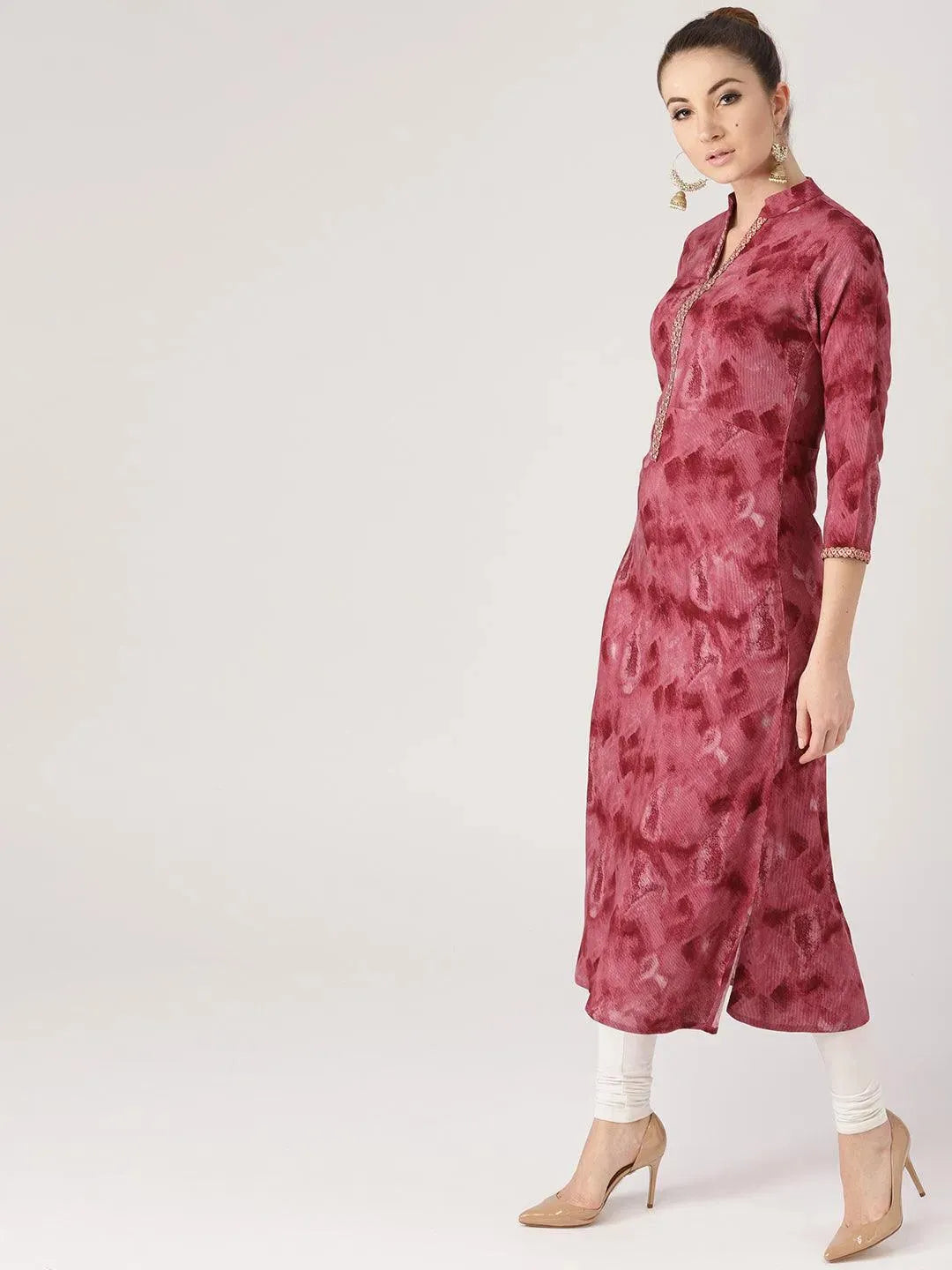 

Buy Pink Woven Design Rayon Kurta -7099-XS | Libas Ethnic Wear Online